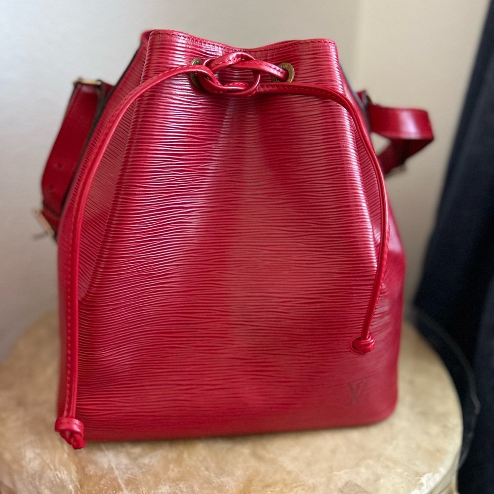 Pristine Vintage Red Louis Vuitton Noe